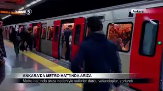 Ankara’da Metro Hattında Arıza