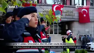 Ata’yı Anma Sırasında Zincirleme Kaza Oldu