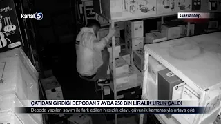 Çatıdan Girdiği Depodan 7 Ayda 250 Bin Liralık Ürün Çaldı