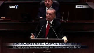 Cumhurbaşkanı Erdoğan Başörtüsü Çağrısını Yineledi