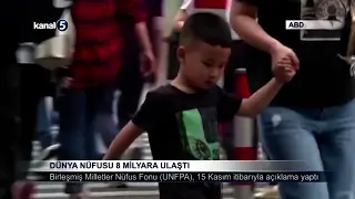 Dünya Nüfusu 8 Milyara Ulaştı