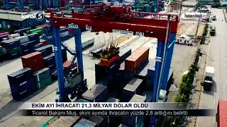 Ekim Ayı İhracatı 21,3 Milyar Dolar Oldu