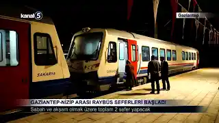 Gaziantep-Nizip Arası Raybüs Seferleri Başladı