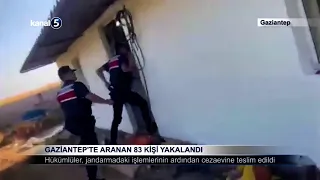 Gaziantep’te Aranan 83 Kişi Yakalandı