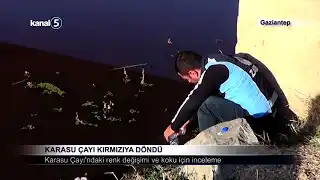 Karasu Çayı Kırmızıya Döndü