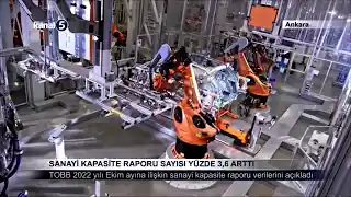 Sanayi Kapasite Raporu Sayısı Yüzde 3,6 Arttı