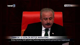 TBMM’de 12 Günlük Bütçe Maratonu