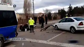 Ankara Çubuk’ta Trafik Kazası