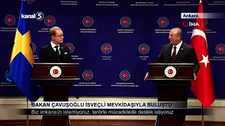 Bakan Çavuşoğlu İsveçli Mevkidaşıyla Buluştu