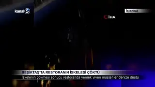 Beşiktaş’ta Restoranın İskelesi Çöktü