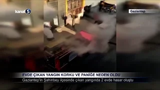Evde Çıkan Yangın Korku ve Paniğe Neden Oldu