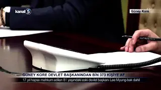 Güney Kore Devlet Başkanından Bin 373 Kişiye Af