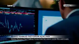 Merkez Bankası Faiz Kararı Açıklandı