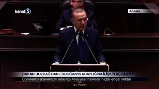 Bakan Bozdağ’dan Erdoğan’ın Adaylığına İlişkin Açıklama