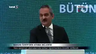 Bakan Özer’den Atama Müjdesi
