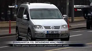 Diyarbakır’da Yol Ortasındaki Araç Paniği