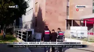 Faili Meçhul Hırsızlık Şüphelilerini Jandarma Yakaladı