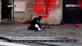 İklim Aktivistlerinden Başbakanlık Binasına Boyalı Saldırı