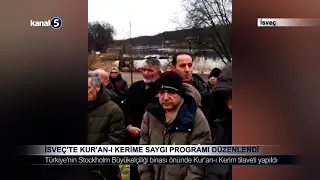 İsveç’te Kur’an-ı Kerime Saygı Programı Düzenlendi