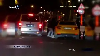 Kabataş’ta Bir Grup Taksiciye Sopalarla Saldırdı