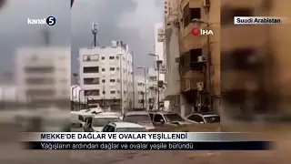Mekke’de Dağlar ve Ovalar Yeşillendi