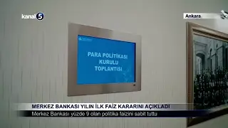 Merkez Bankası Yılın İlk Faiz Kararını Açıkladı