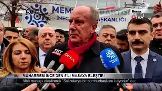 Muharrem İnce’den 6’lı Masaya Eleştiri