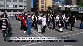 Ortaöğretimde Okullaşma Oranı Yüzde 95,97’ye Yükseldi