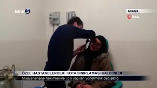 Özel Hastanelerdeki Kota Sınırlaması Kaldırıldı