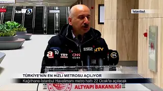 Türkiye’nin En Hızlı Metrosu Açılıyor