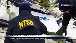 ABD’de ambulans uçağı düştü