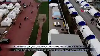 ADIYAMAN’DA ÇOCUKLAR ÇADIR SINIFLARDA DERS BAŞI YAPTI