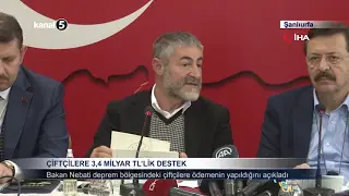 Deprem bölgesindeki çifçilere 3,4 Milyar TL’lik destek