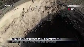 Deprem Sonrası Konya’da Korkutan Manzara