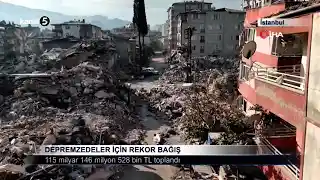 DEPREMZEDELER İÇİN REKOR BAĞIŞ
