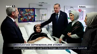 ERDOĞAN’DAN DEPREMZEDELERE ZİYARET