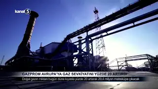 Gazprom Avrupa’ya Gaz Sevkiyatını Yüzde 20 Artırdı