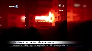 Hindistan’da 13 Katlı Binada Yangın