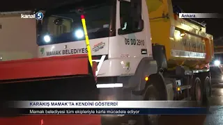 Karakış Mamak’ta Kendini Gösterdi