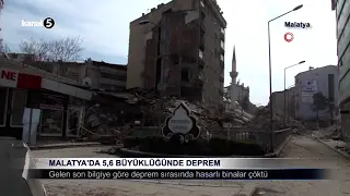 Malatya’da 5,6 Büyüklüğünde Deprem