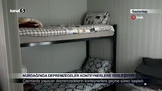 NURDAĞI’NDA DEPREMZEDELER KONTEYNERLERE YERLEŞİYOR