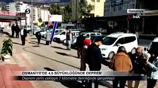 Osmaniye’de 4,6 Büyüklüğünde Deprem