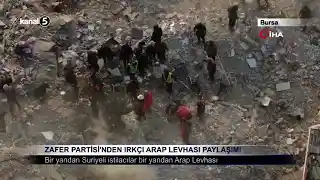 ZAFER PARTİSİ’NDEN IRKÇI ARAP LEVHASI PAYLAŞIMI