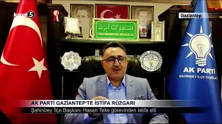 AK Parti Gaziantep’te İstifa Rüzgarı