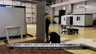 Askeri Fabrikalarda Konteyner Ev Üretiliyor