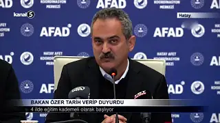 Bakan Özer Tarih Verip Duyurdu