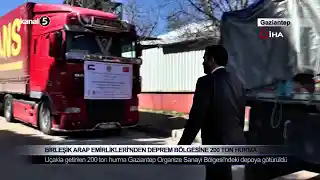 Birleşik Arap Emirlikleri’nden Deprem Bölgesine 200 Ton Hurma