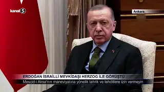 Cumhurbaşkanı Erdoğan İsrailli Mevkidaşı Herzog İle Görüştü