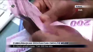 Cumhurbaşkani Erdoğan’dan Emekliye Müjde