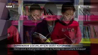 Depremzede Çocuklar İçin Gezici Kütüphane